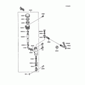 Схема узла: Задний тормозной цилиндр для Kawasaki KMX125