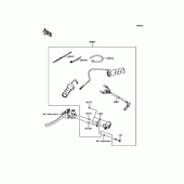 Схема вузла: Ручки з підігрівом (Опція) для Kawasaki KLE650 Versys 650 ABS