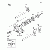 Схема вузла: Копірний вал\Вилки для Kawasaki ZX1000 Ninja 1000 ABS