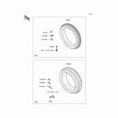 Схема вузла: Шини для Kawasaki VN900 Vulcan 900 Custom