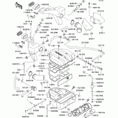 Схема вузла: Air cleaner(1/2) для Kawasaki ZX600 ZZ-R600
