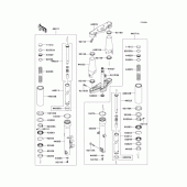 Схема узла: Передняя вилка(jkavn2d1 7a010828-) для Kawasaki VN900 Vulcan 900 Classic LT