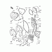 Схема вузла: Кришка двигуна для Kawasaki ZR400 ZRX