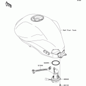 Схема вузла: Паливний насос для Kawasaki EX650 Ninja 650 ABS