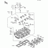 Схема вузла: Головка циліндра для Kawasaki ZX600 GPX600R