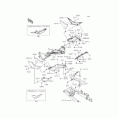 Схема вузла: Бічна кришка\захист ланцюга для Kawasaki EX250 Ninja 250