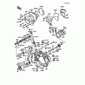 Схема вузла: Engine cover(s)(1/2) для Kawasaki KMX125