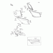 Схема вузла: Side covers/chain cover(1/2) для Kawasaki ZX600 GPX600R