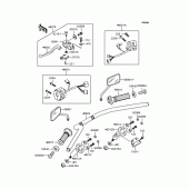 Схема вузла: Кермо (BN125-A4‾A6) для Kawasaki BN125 Eliminator