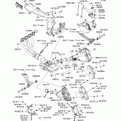 Схема вузла: Вихлопна система (1/2) для Kawasaki ZR1000 Z1000 ABS