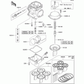 Схема узла: Комплектующие карбюратора для Kawasaki ZR1200 ZRX1200