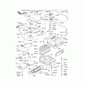 Схема вузла: Air cleaner(1/2) для Kawasaki ZX1100 Ninja ZX-11