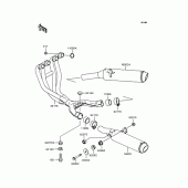 Схема вузла: Вихлопна система для Kawasaki ZX400 ZZR400