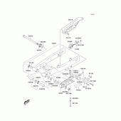 Схема узла: Задний рычаг (Маятник) для Kawasaki KLX125 KLX125