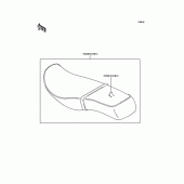 Схема узла: Сиденье для Kawasaki BJ250 Estrella