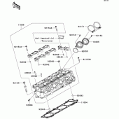 Схема вузла: Головка циліндра для Kawasaki ZX1400 ZZR1400 ABS