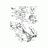 Схема узла: Облицовочные элементы для Kawasaki EX300 Ninja 300 ABS