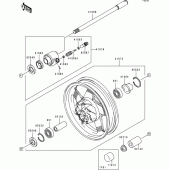 Схема вузла: Ступиця переднього колеса для Kawasaki VN1500 VN1500 Classic Tourer