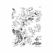 Схема узла: Крепление двигателя для Kawasaki ZX1400 ZZR1400 ABS