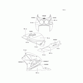 Схема вузла: Decals(green/white/blue)(zx750-l1) для Kawasaki ZX750 Ninja ZX-7