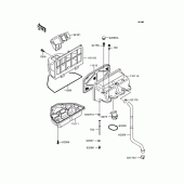 Схема узла: Воздушный фильтр для Kawasaki ZX400 ZXR400R