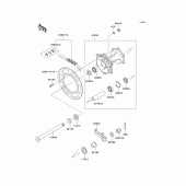 Схема узла: Ступица заднего колеса для Kawasaki KX125