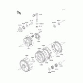 Схема узла: Сцепление для Kawasaki KX125
