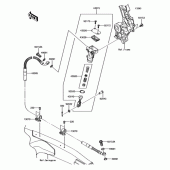 Схема вузла: Задній гальмівний циліндр Kawasaki KX450 KX450F