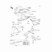 Схема узла: Задние боковые обтекатели & Защита цепи для Kawasaki ZR750 Z750