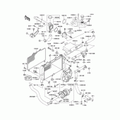 Схема узла: Радиатор для Kawasaki ZX600 Ninja ZX-6