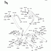 Схема узла: Выхлопная система (s) для Kawasaki VN1500 VN1500 Classic