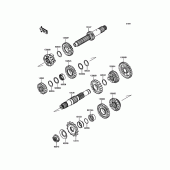 Схема узла: Трансмиссия для Kawasaki KLX450 KLX450R