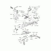 Схема вузла: Frame fittings(rear) для Kawasaki ZX600 Ninja ZX-6R