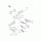 Схема узла: Задний рычаг (Маятник) для Kawasaki KX450 KX450F