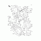 Схема вузла: Engine cover(s)(1/2) для Kawasaki KX125