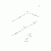 Схема вузла: Троси для Kawasaki KX250/ KX252 KX250