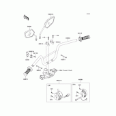 Схема узла: Handlebar для Kawasaki KL110 KSR