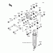 Схема вузла: Задня підвіска для Kawasaki KX85 KX85