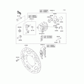 Схема вузла: Переднє гальмо для Kawasaki VN1600 Vulcan 1600 Nomad
