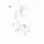Схема вузла: Колінчастий вал для Kawasaki VN250 Eliminator 250V