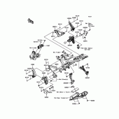 Схема узла: Крепление двигателя для Kawasaki ER650 Z650 ABS