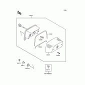 Схема вузла: Задній ліхтар (Стоп-сигнал) для Kawasaki ZR400 Zephyr