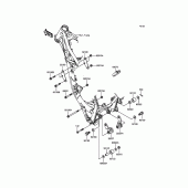 Схема вузла: Кріплення двигуна для Kawasaki KX85 KX85-II