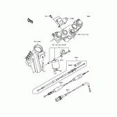 Схема вузла: Троси для Kawasaki KLX140 KLX140