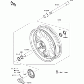 Схема узла: Ступица переднего колеса для Kawasaki VN1700 VN1700 Voyager ABS