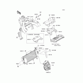 Схема узла: Радиатор для Kawasaki EX650 Ninja 650