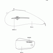 Схема вузла: Decals(b6f) для Kawasaki VN1600 VN1600 Mean Streak