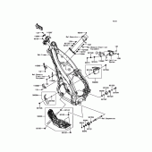 Схема узла: Крепление двигателя для Kawasaki KX250/ KX252 KX250F