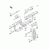 Схема узла: Подвеска/Задний амортизатор для Kawasaki EX250 ZZR250