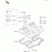 Схема вузла: Клапанна кришка для Kawasaki ER500 ER-5